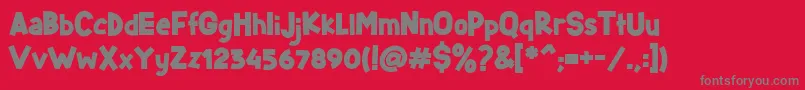 Starlight Personal Font – Gray Fonts on Red Background