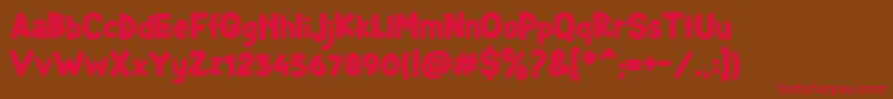 Starlight Personal Font – Red Fonts on Brown Background
