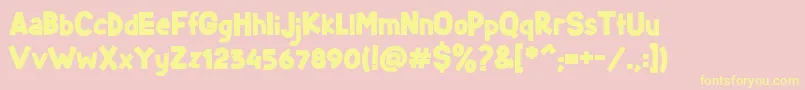 Starlight Personal Font – Yellow Fonts on Pink Background