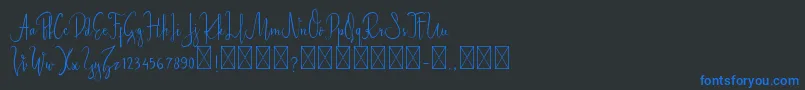 StarlightDemo Basic Font – Blue Fonts on Black Background