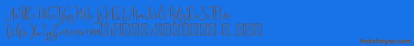 StarlightDemo Basic Font – Brown Fonts on Blue Background