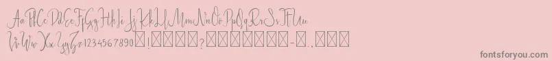 StarlightDemo Basic Font – Gray Fonts on Pink Background