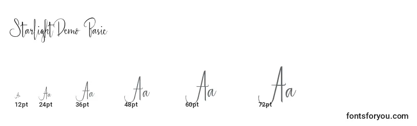 StarlightDemo Basic Font Sizes
