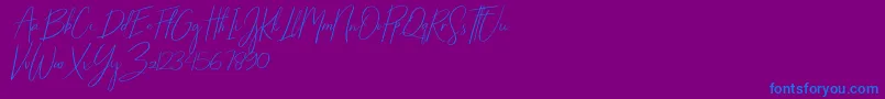 Police Starlights Italic – polices bleues sur fond violet