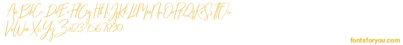 Starlights Italic-fontti – oranssit fontit valkoisella taustalla