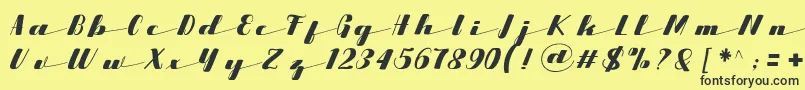 Starling Font – Black Fonts on Yellow Background