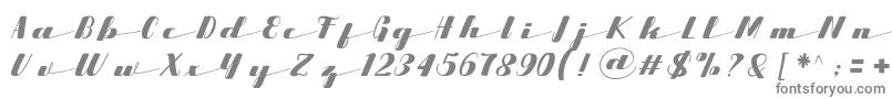 フォントStarling – 白い背景に灰色の文字