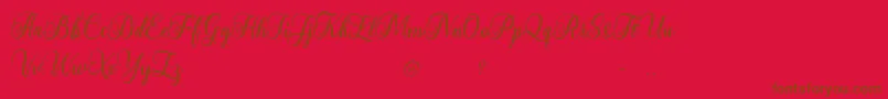 Starlive Font – Brown Fonts on Red Background