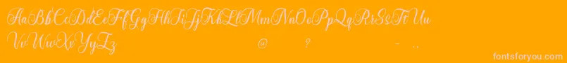 Starlive Font – Pink Fonts on Orange Background