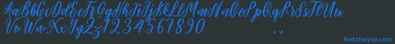 Starlove Demo Font – Blue Fonts on Black Background