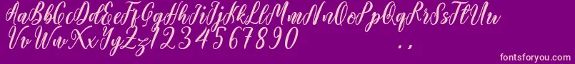 Starlove Demo Font – Pink Fonts on Purple Background