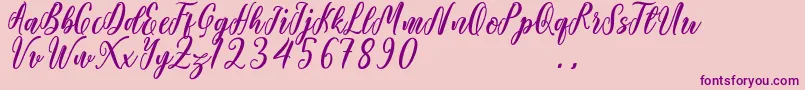 Starlove Demo Font – Purple Fonts on Pink Background