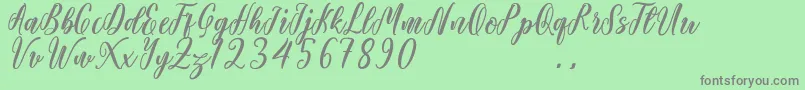 Starlove Demo Font – Gray Fonts on Green Background