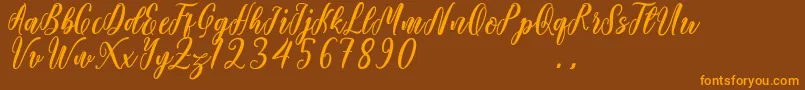 Starlove Demo Font – Orange Fonts on Brown Background