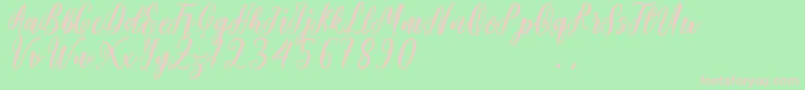 Starlove Demo Font – Pink Fonts on Green Background