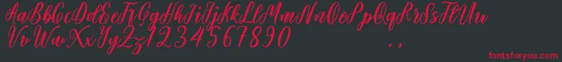 Starlove Demo-Schriftart – Rote Schriften auf schwarzem Hintergrund
