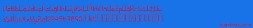 StarMedinademo Font – Red Fonts on Blue Background