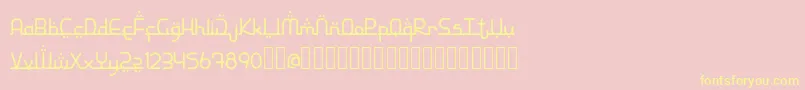 StarMedinademo Font – Yellow Fonts on Pink Background