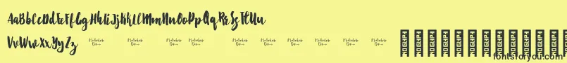 Starshine Demo Font – Black Fonts on Yellow Background