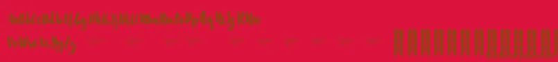 Starshine Demo-Schriftart – Braune Schriften auf rotem Hintergrund