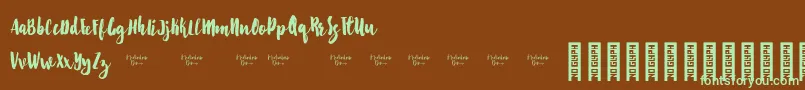 Starshine Demo Font – Green Fonts on Brown Background