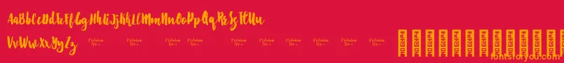 Starshine Demo Font – Orange Fonts on Red Background