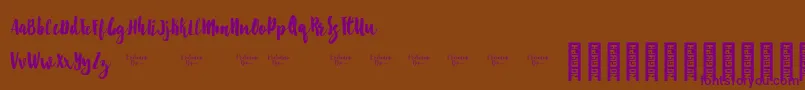 Starshine Demo-Schriftart – Violette Schriften auf braunem Hintergrund