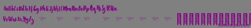 Шрифт Starshine Demo – фиолетовые шрифты на сером фоне