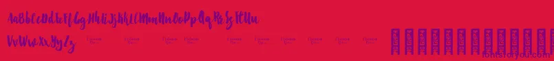Starshine Demo Font – Purple Fonts on Red Background