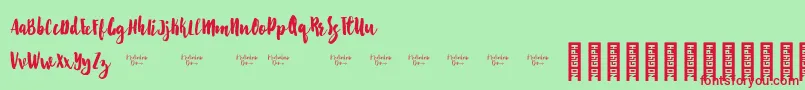 Starshine Demo Font – Red Fonts on Green Background