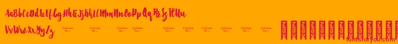 Starshine Demo Font – Red Fonts on Orange Background