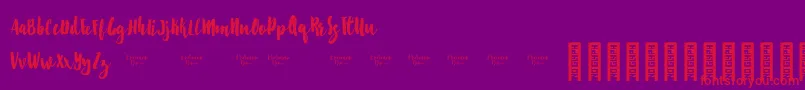 Starshine Demo Font – Red Fonts on Purple Background