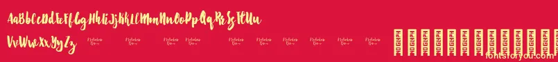 Starshine Demo Font – Yellow Fonts on Red Background