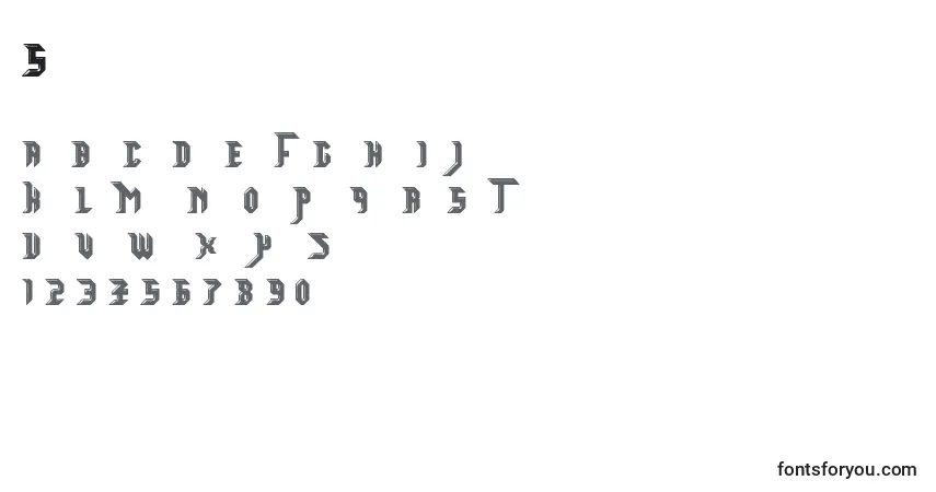 Шрифт Starsteel – алфавит, цифры, специальные символы