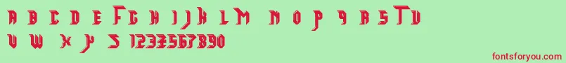 Starsteel Font – Red Fonts on Green Background