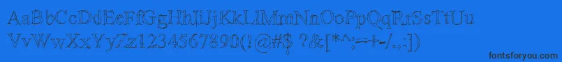 Sketchytimes Font – Black Fonts on Blue Background