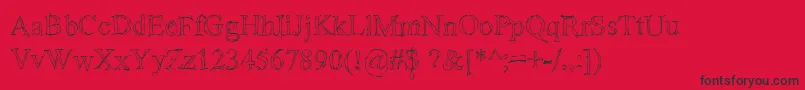 Sketchytimes Font – Black Fonts on Red Background