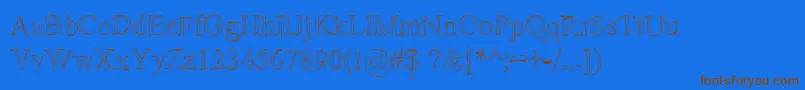 Sketchytimes Font – Brown Fonts on Blue Background