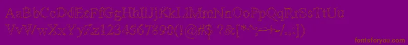 Sketchytimes Font – Brown Fonts on Purple Background