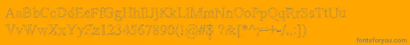 Sketchytimes Font – Gray Fonts on Orange Background