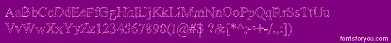 Sketchytimes Font – Pink Fonts on Purple Background