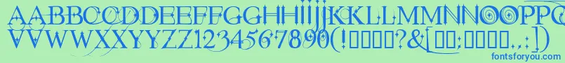 Starstruck Font – Blue Fonts on Green Background