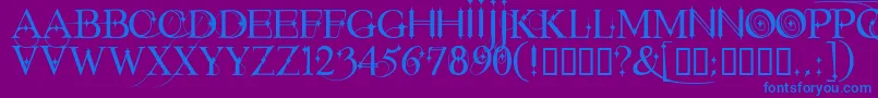 Starstruck Font – Blue Fonts on Purple Background