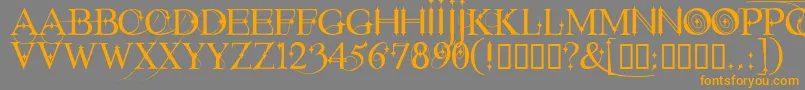 Starstruck Font – Orange Fonts on Gray Background