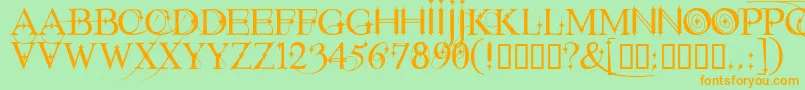 Starstruck Font – Orange Fonts on Green Background