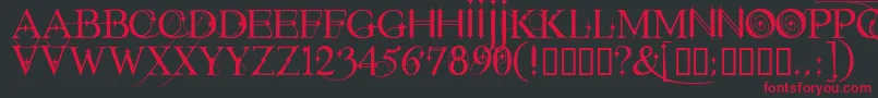 Starstruck Font – Red Fonts on Black Background