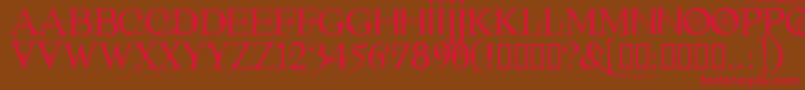 Starstruck Font – Red Fonts on Brown Background
