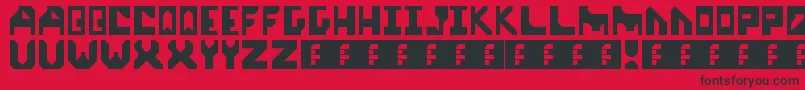 start up Font – Black Fonts on Red Background