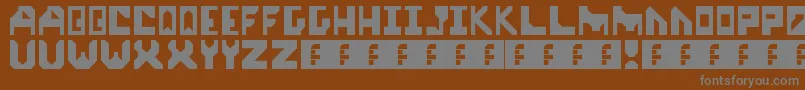 start up Font – Gray Fonts on Brown Background