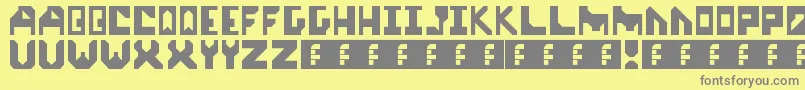 start up Font – Gray Fonts on Yellow Background